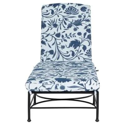 Frances Outdoor Chaise - Indigo Dolce Floral - Black - Comfortable, Sturdy, Stylish