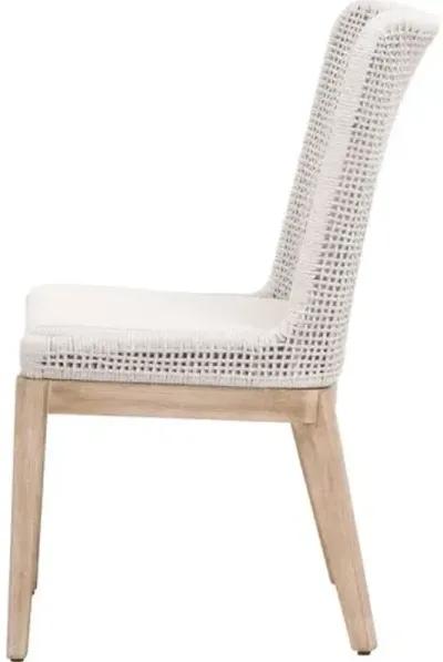 Set of 2 Lace Woven Performance Dining Chairs - Gray/Speckled White