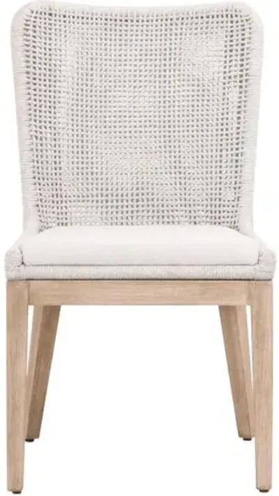 Set of 2 Lace Woven Performance Dining Chairs - Gray/Speckled White