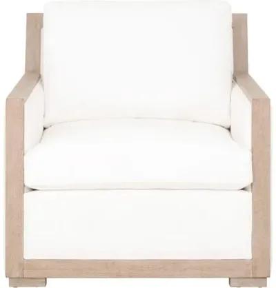 Milly Wood-Trim Chair - Pearl Performance - White