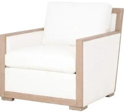 Milly Wood-Trim Chair - Pearl Performance - White