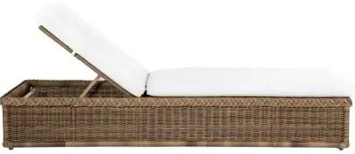 Emilia Raffia Outdoor Chaise - White - Comfortable, Sturdy, Stylish