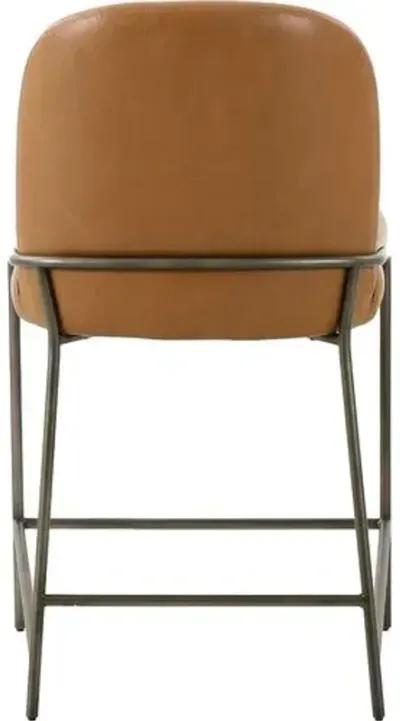 Anya Leather Counter Stool - Butterscotch