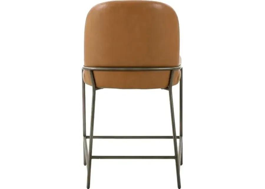 Anya Leather Counter Stool - Butterscotch