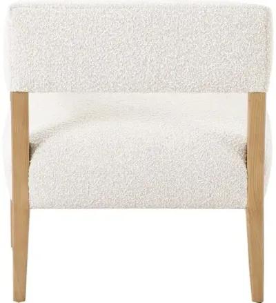 Lion Accent Chair - Natural/Boucle Performance - White, Comfortable, Durable