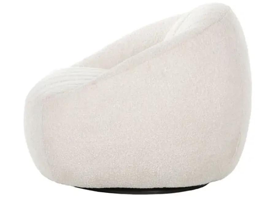 Lilian Performance Boucle Swivel Chair - Natural