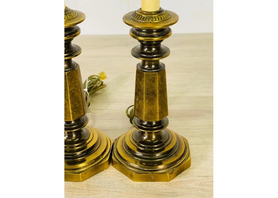 1960s Small Brass Table Lamps - Set of 2 - 2-b-Modern