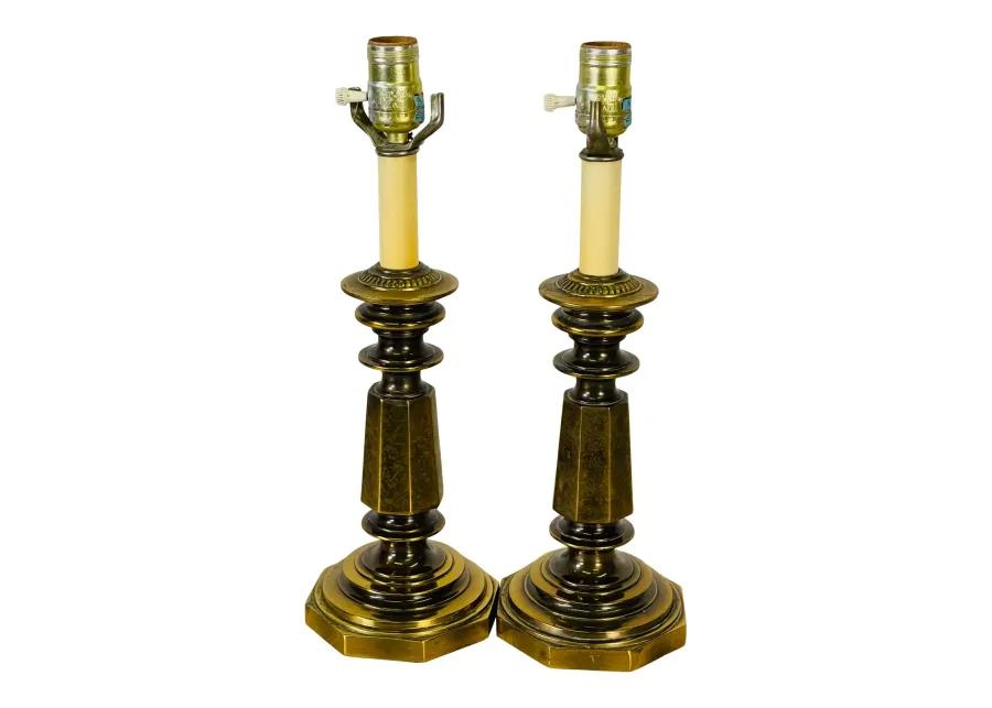 1960s Small Brass Table Lamps - Set of 2 - 2-b-Modern