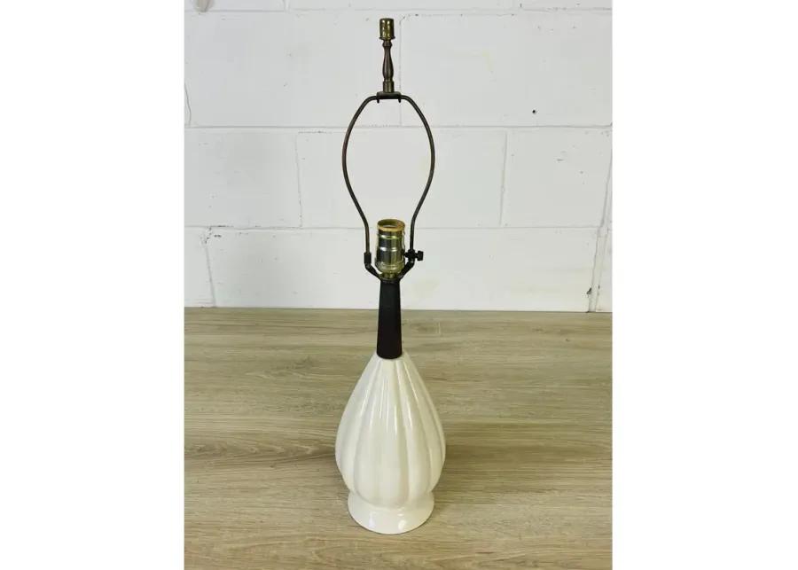 1960s White Ceramic Table Lamp - 2-b-Modern