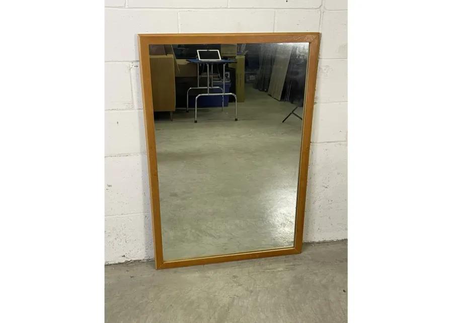 1950s Oak Wood & Painted Wall Mirror - 2-b-Modern