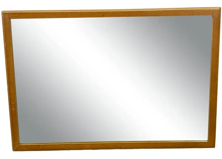 1950s Oak Wood & Painted Wall Mirror - 2-b-Modern