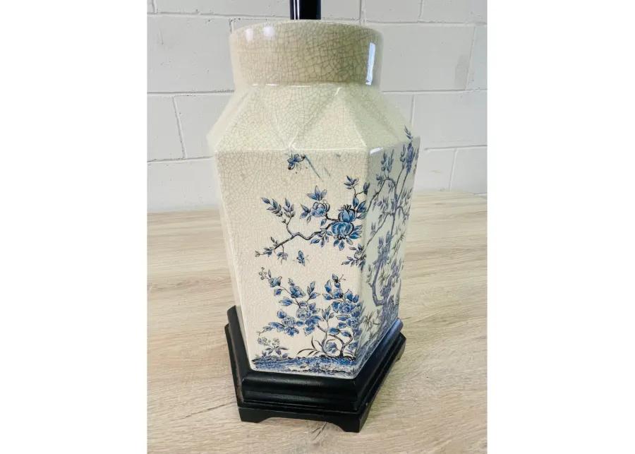 1950s Chinoiserie Ceramic Table Lamp - 2-b-Modern