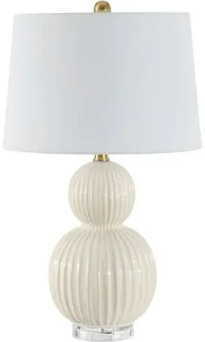 Zed Ceramic Table Lamp - Ivory