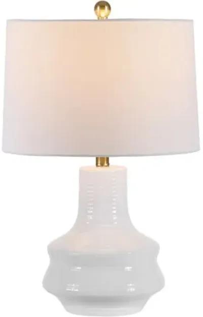 Gina Ceramic Table Lamp - Ivory