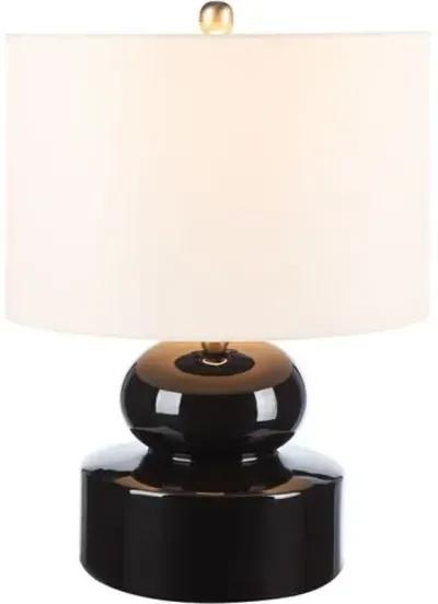 Lena Ceramic Table Lamp - Glossy Black