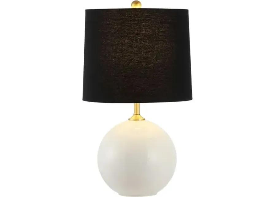 Reese Glass Table Lamp - White/Black