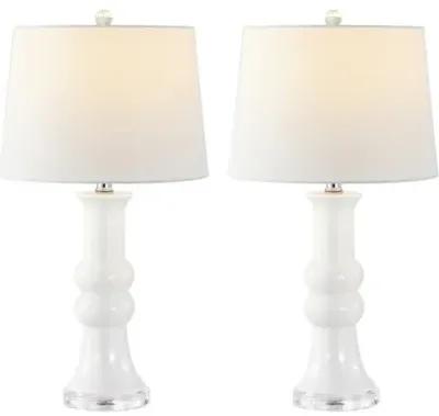 Set of 2 Lexi Ceramic Table Lamps - White