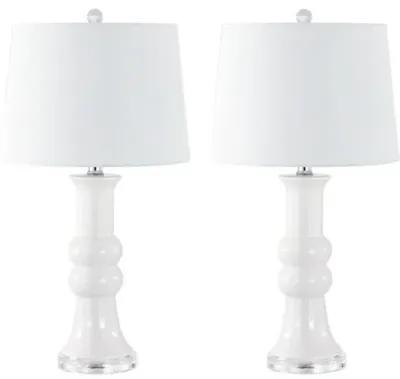 Set of 2 Lexi Ceramic Table Lamps - White