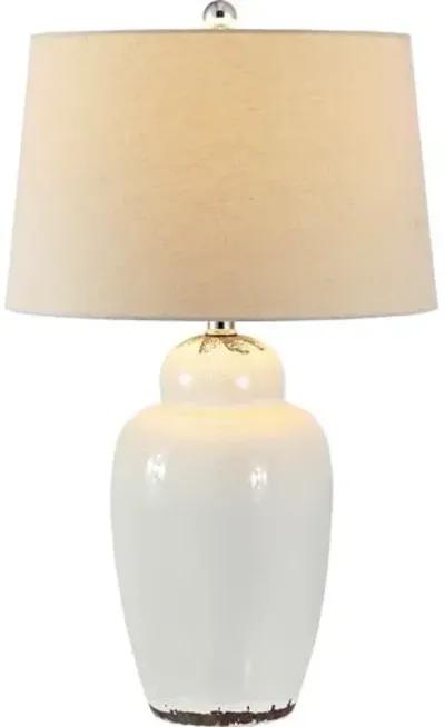 Set of 2 Emmett Ceramic Table Lamps - Antique White