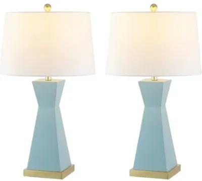 Set of 2 Ollie Table Lamps - Blue/Gold