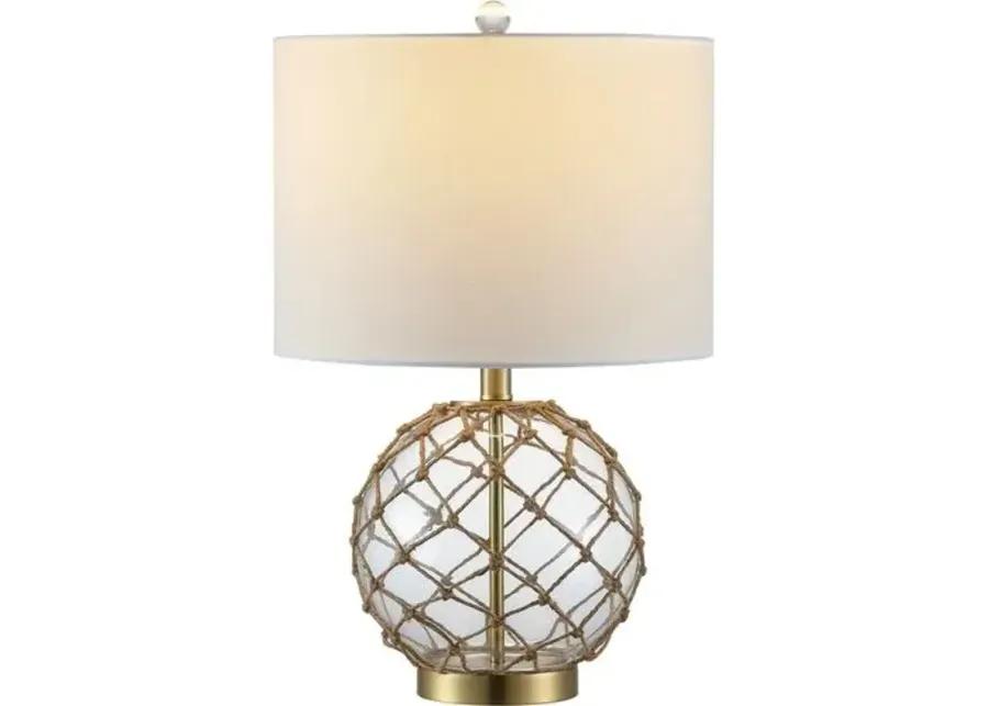 Set of 2 Gabby Glass Table Lamps - Natural Rope