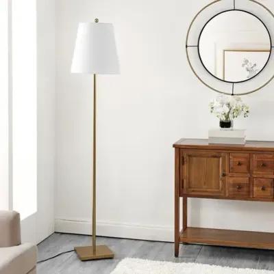 Gaia Metal Floor Lamp - Gold/White