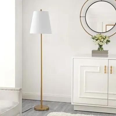 Hollie Metal Floor Lamp - Gold/White