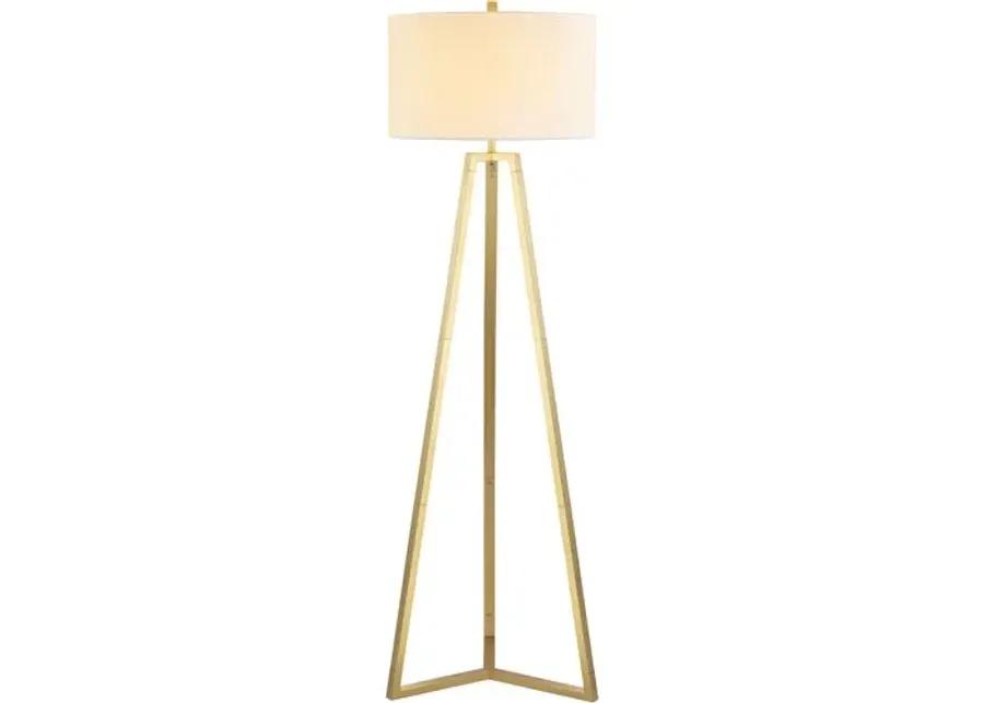 Dakota Metal Tripod Floor Lamp - Gold/White