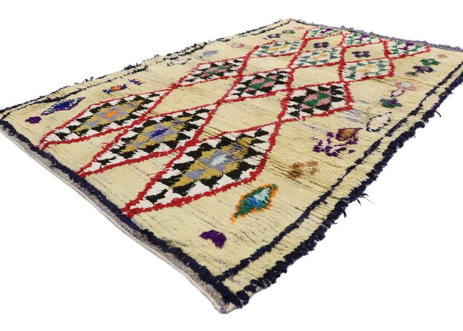 Moroccan Azilal Rug - 3'11 x 6'04 - Esmaili Rugs & Antiques - Beige - Beige