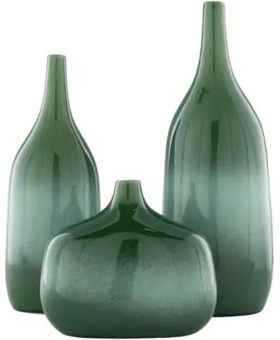 Set of 3 Wendy Vase - Green