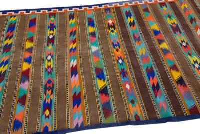 Kilim Handmade Brown Wool Runner - Apadana