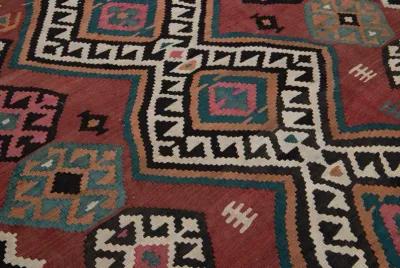 Kilim Handmade Red Wool Runner - Apadana