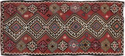 Kilim Handmade Red Wool Runner - Apadana