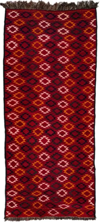 Kilim Handmade Red Wool Runner - Apadana