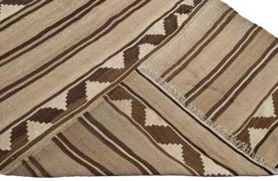 Brown Kilim Handmade Wool Runner - Apadana