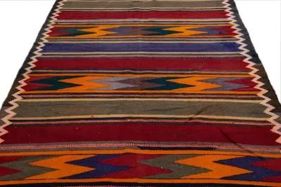 Kilim Handmade Red Wool Runner - Apadana