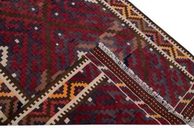 Red Kilim Handmade Wool Runner - Apadana