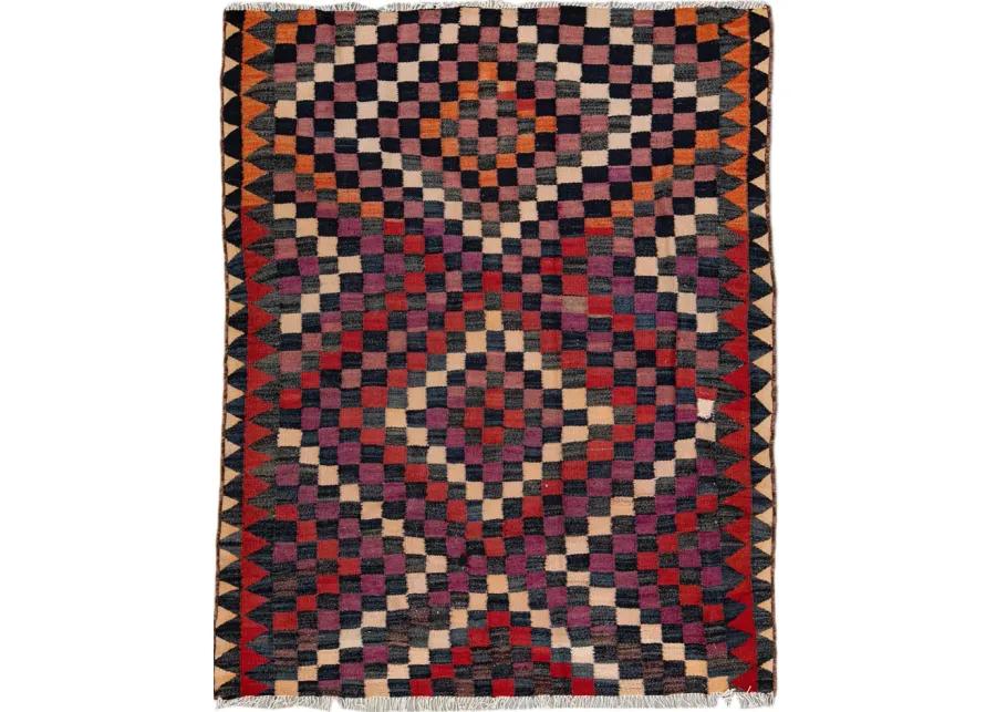 Vintage Kilim Tribal Wool Rug - Apadana - Purple - Purple