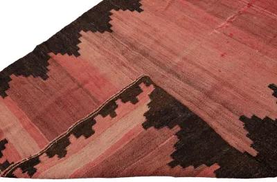 Red Kilim Handmade Wool Runner - Apadana