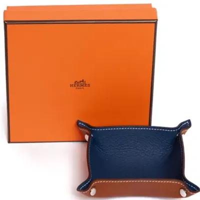 Hermes Blue and Brown Catch All - Vintage Lux