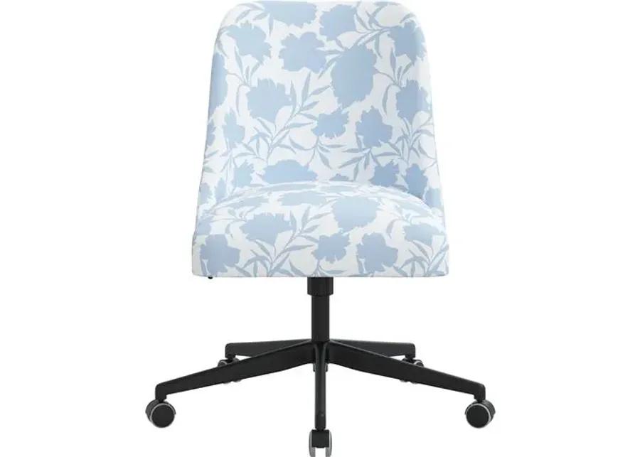 Celeste Garden Floral Desk Chair - Blue