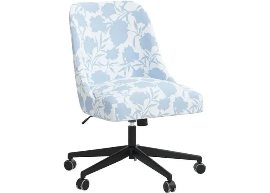 Celeste Garden Floral Desk Chair - Blue