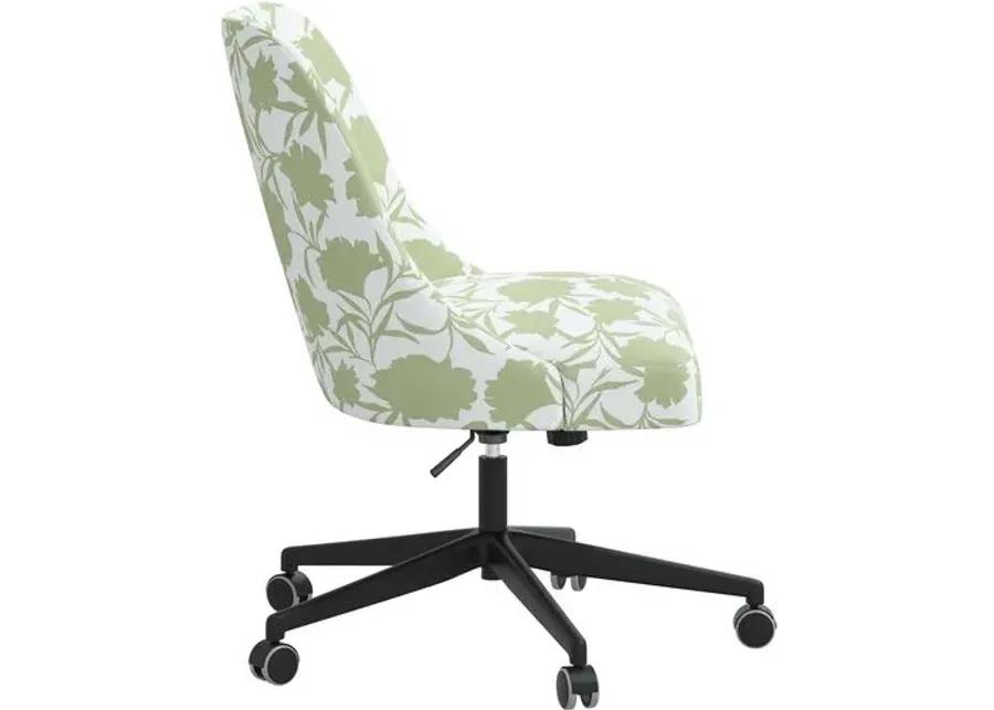 Celeste Garden Floral Desk Chair - Green