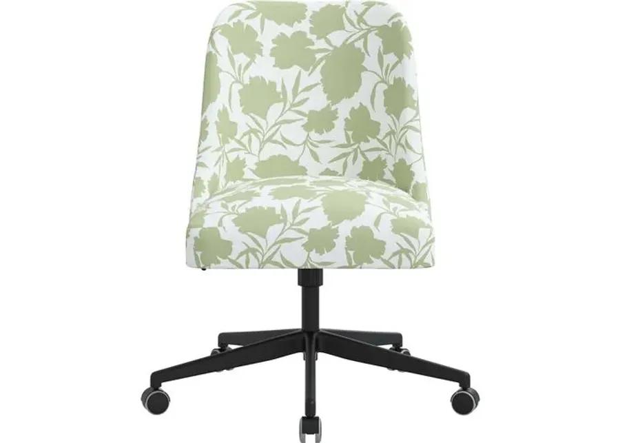 Celeste Garden Floral Desk Chair - Green