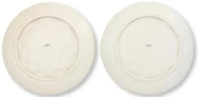 French Trompe l'Oeil Wall Plates - Set of 2 - The Queens Landing - White