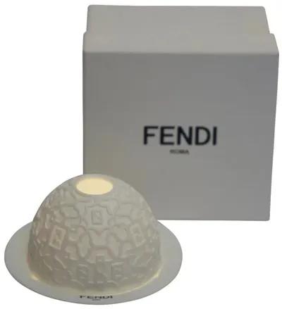 FENDI White Ceramic Candle Holder - Vintage Lux