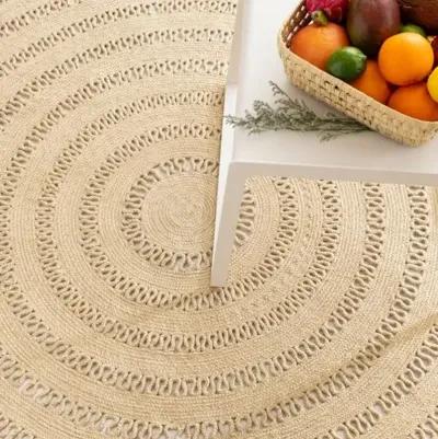 Bowline Round Rug - DASH & ALBERT - Handcrafted - Beige - Beige