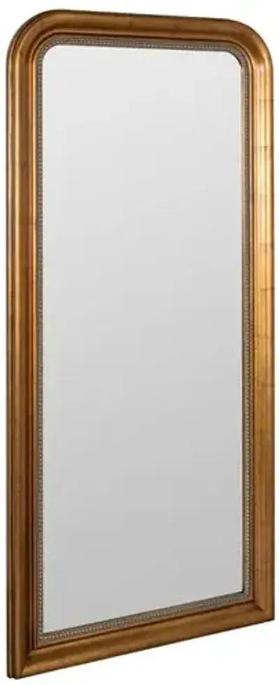 Mason Floor Mirror - Antiqued Gold