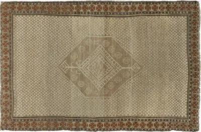 4'4"x6'10" Persian Serab Rug - Beige - Beige