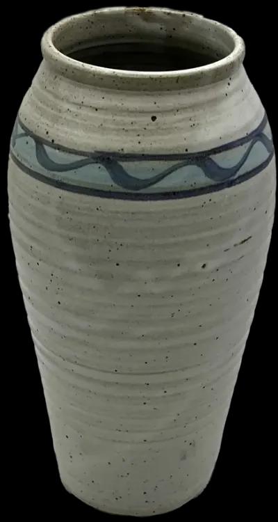 1970s Studio Pottery Speckled Vase - Pilar Collection - Gray